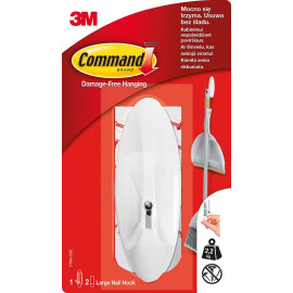 Hak 3M Command z metalowym uchwytem 2,2kg, 17069 (1 szt. + 2 paski)