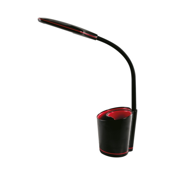 ELSA  lampa biurkowa LED 6W 400lm 4000K czarno-czerwona PX037E