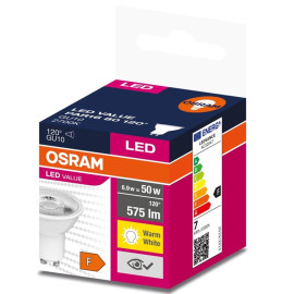 Żarówka LED GU10 6,9W 575lm - 230V 2700K (ciepło-biała) 120 stopni - LED VALUE PAR16 80 OSRAM