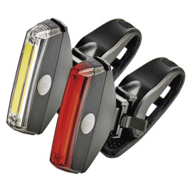 Zestaw lamp rowerowych: przód LED 3W 3xAAA + tył 5xLED 2xAAA - P3920 Emos