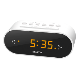 Sencor radiobudzik SRC 1100B , LED , FM , 230V/CR2032 , czarny
