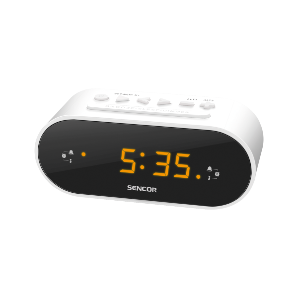 Sencor radiobudzik SRC 1100B , LED , FM , 230V/CR2032 , czarny