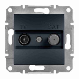 Asfora Gniazdo TVSAT końcowe (1dB) bez ramki, antracyt EPH3400171