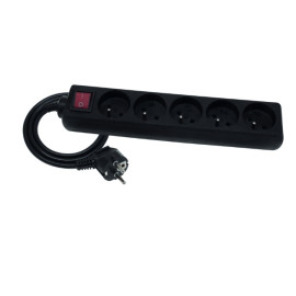 Przedłużacz z wyłącznikiem 5 gniazd z uziemieniem, 1,5m - 5x2P+Z 10A 250V - EPS-501,5W Elgotech