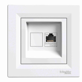 Asfora Gniazdo komputerowe RJ45 kat.5e STP, białe EPH5000121