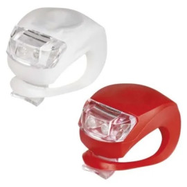 Zestaw lamp rowerowych (silikonowych) LED 3 tryby pracy, 2x2CR2032 - P3921 Emos