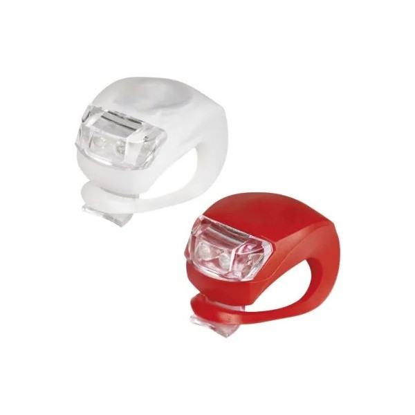 Zestaw lamp rowerowych (silikonowych) LED 3 tryby pracy, 2x2CR2032 - P3921 Emos