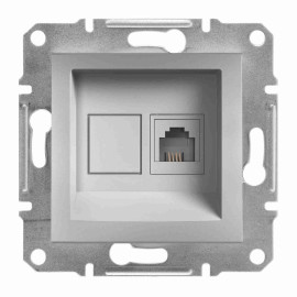 Asfora Gniazdo telefoniczne bez ramki, aluminium EPH4100161