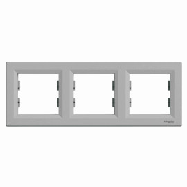 Asfora Ramka potrójna, pozioma, aluminium EPH5800361