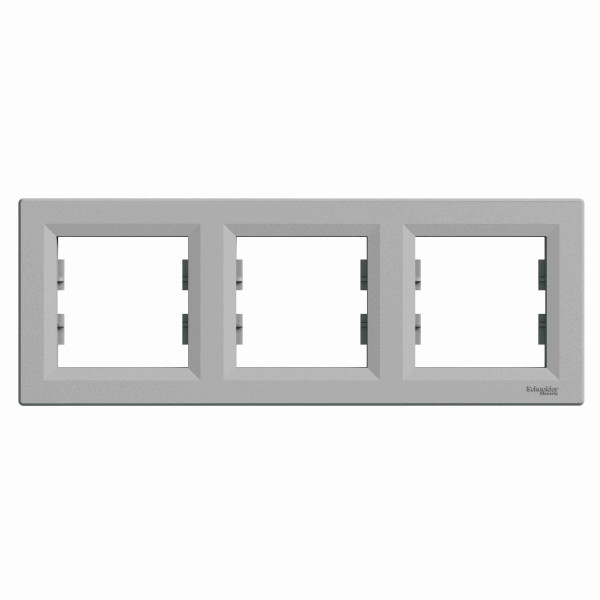 Asfora Ramka potrójna, pozioma, aluminium EPH5800361