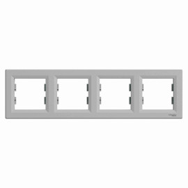 Asfora Ramka poczwórna, pozioma, aluminium EPH5800461