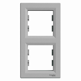 Asfora Ramka podwójna, pionowa, aluminium EPH5810261