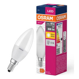 Żarówka LED E14 7W (zamiennik 60W) 806lm - świecowa 230V 2700K (ciepło-biała) - LED VALUE CL B 60 OSRAM