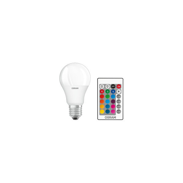 Żarówka LED E27 9,7W ( 60W) (kpl. LED + pilot) LED STAR A60 RGBW Osram