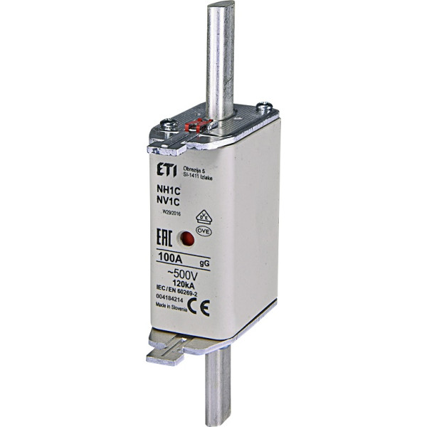 Wkładka topikowa przemysłowa zwłoczna KOMBI NH1C gG 100A/500V 004184214