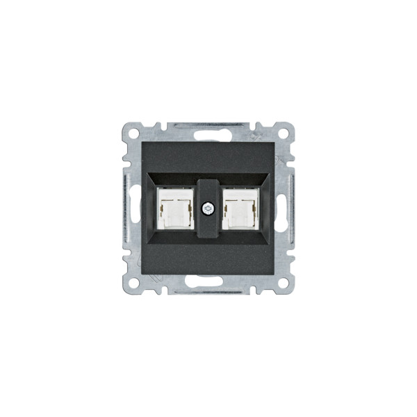 WL2123 lumina Gniazdo komputerowe podwójne RJ45 kat.5e UTP, czarny