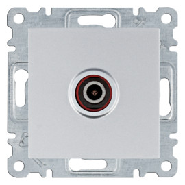 WL3212 lumina Gniazdo pojedyncze TV dla instalacji indywidualnych, srebrny