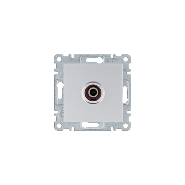WL3212 lumina Gniazdo pojedyncze TV dla instalacji indywidualnych, srebrny