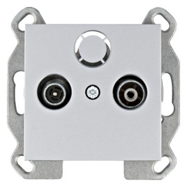 WL3012 lumina Gniazdo RTV końcowe, srebrny