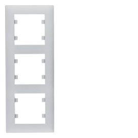 WL5632 lumina intense Ramka 3-krotna pionowa, srebrny
