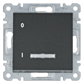 WL0613 lumina Łącznik kontrolny 1-biegunowy, czarny 16A/250VAC