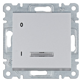 WL0612 lumina Łącznik kontrolny 1-biegunowy, srebrny 16A/250VAC