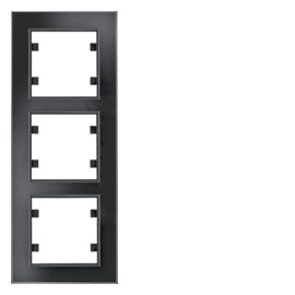 WL9131 lumina passion Ramka 3-krotna pionowa, szkło czarne