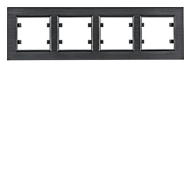 WL9243 lumina passion Ramka 4-krotna pozioma, aluminium czarne