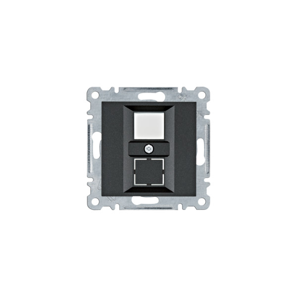 WL2323 lumina Płytka podwójna Keystone Jack, czarny