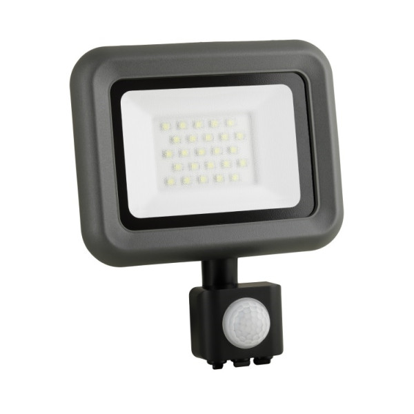 Naświetlacz LED 20W, 1900lm, z czujnikiem ruchu, 4000K, IP65, czarny - HELI2-S Anlux