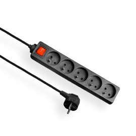 Przedłużacz z wyłącznikiem 5 gniazd z uziemieniem, 5m - 5x2P+Z 10A 250V - EPS-505W Elgotech