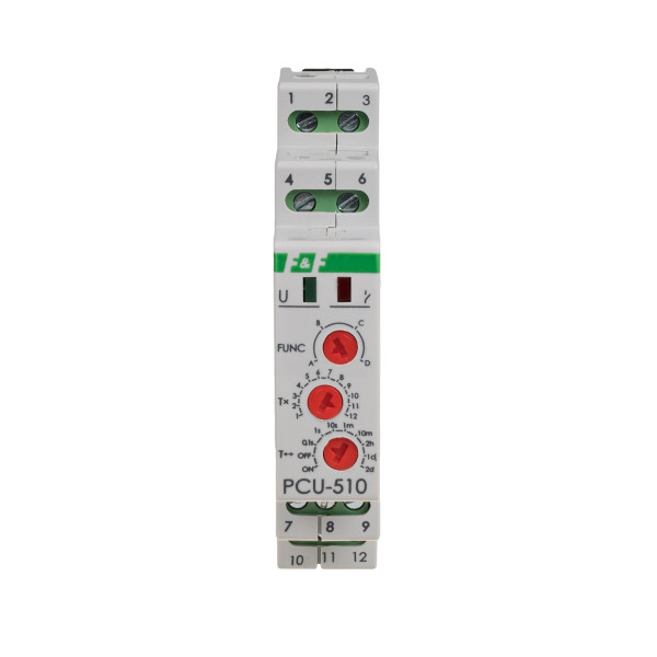 PCU-510DUO przekaźnik czasowy, styk: 2xNO/NC  , 230V AC / 24 V AC/DC