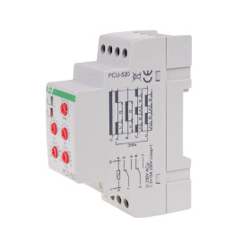 PCU-520 Przekaźnik czasowy 2-funkcyjny (nastawa 2 czasów T1 T2, styk: 2xNO/NC 230V