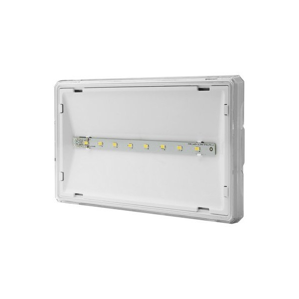 EXIT S IP65 LED 1W oprawa awaryjna dwuzadaniowa PT biała +PU34 ETS/1W/C/3/SA/PT/WH