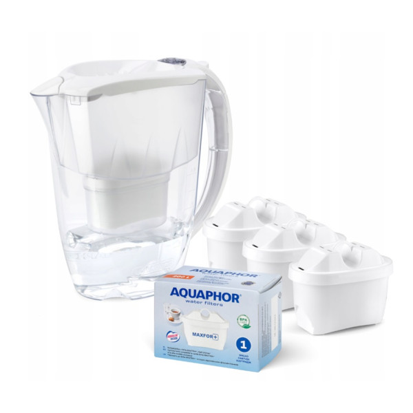 Dzbanek filtrujący Aquaphor Amethyst 2,8l biały +3 wkłady B100-25