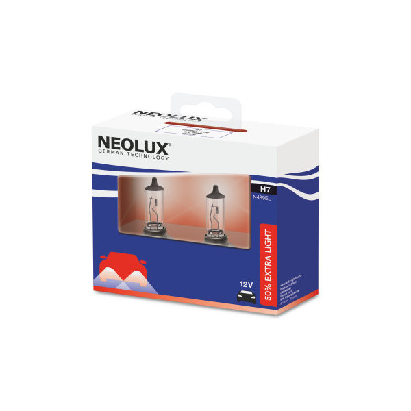 N499EL duobox H7+50% 12V 55W PX24d - żar. samochodowa H7 NEOLUX (cena za 2 szt.)