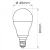 Żarówka LED E14 7W 700lm (odpowiednik 54W) - kulka 230V 3000K (ciepło-biała) ceramiczna - LP100WW PROFILED INQ