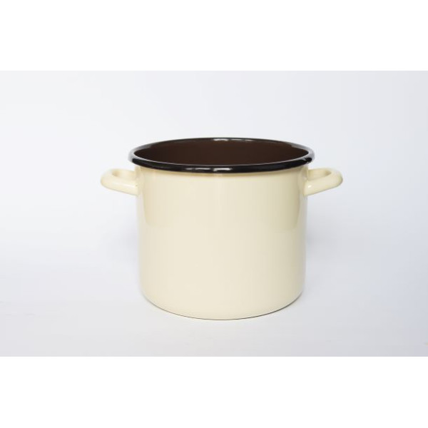 elopol garnek emal wysoki kremowy/brąz gładki 18cm , 3,80L , 2 18/30-27  [824181]