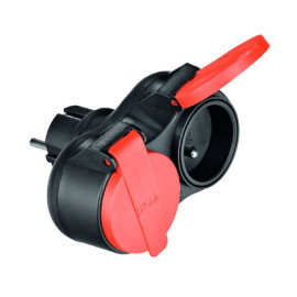 Rozgałęźnik 2 gniazda z uziemieniem IP44 16A, R-20BS-24  Elgotech
