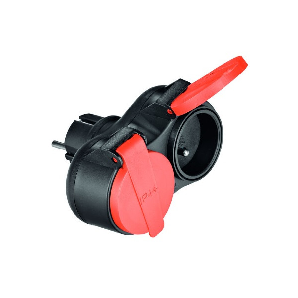 Rozgałęźnik 2 gniazda z uziemieniem IP44 16A, R-20BS-24  Elgotech