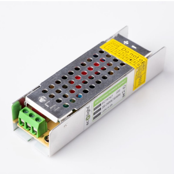 Zasilacz LED 25W 12V 2A IP20 SLIM 100x30x21    EC79767