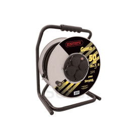 Przedłużacz bębnowy 50m guma 4-gniazda IP44 z/u 4x2P+Z 3x2,5mm2 - PZB-1111-50G/2,5 Elgotech