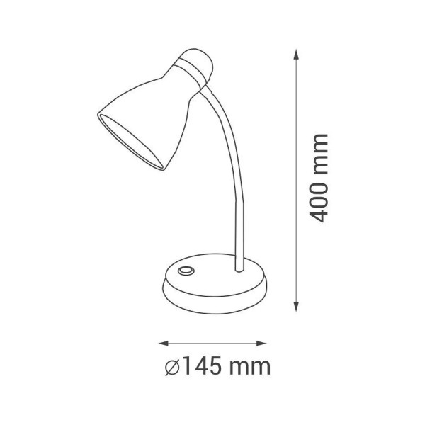 Lampa biurkowa E27 czarna - BEN