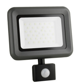 Naświetlacz LED 30W, 3000lm, z czujnikiem ruchu, 6400K, IP65, czarny - HELI-3S Anlux