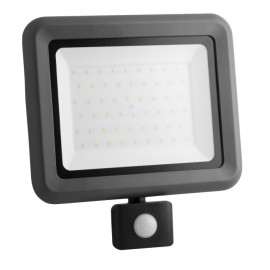 Naświetlacz LED 50W, 5000lm, z czujnikiem ruchu, 6400K, IP65, czarny - HELI-3S Anlux
