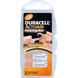 Baterie do aparatów słuchowych (cynkowo-powietrzna) - HA13 Duracell Activair (cena za 6 szt.)
