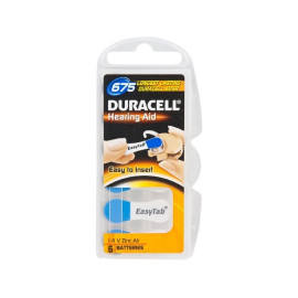Baterie do aparatów słuchowych (cynkowo-powietrzna) - HA675 Duracell Activair (cena za 6 szt.)