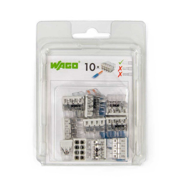 2273-208 - Złączka COMPACT do puszek instalacyjnych, 8x0,5-2,5mm drut (blister 10 szt.)
