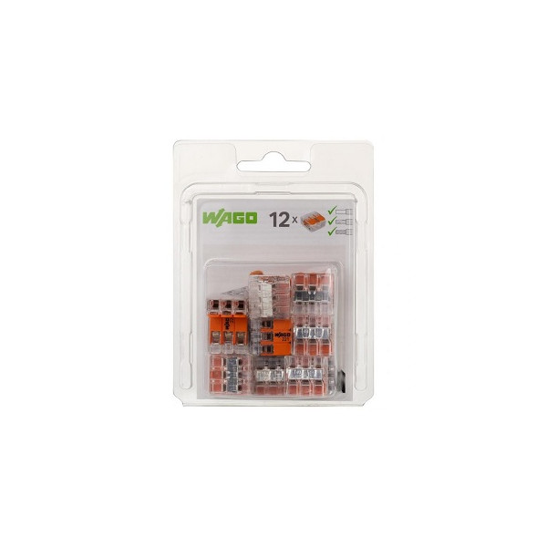 221-413 - Złączka uniwersalna COMPACT 3x0,2-4mm DR/LIN (blister 12 szt.)