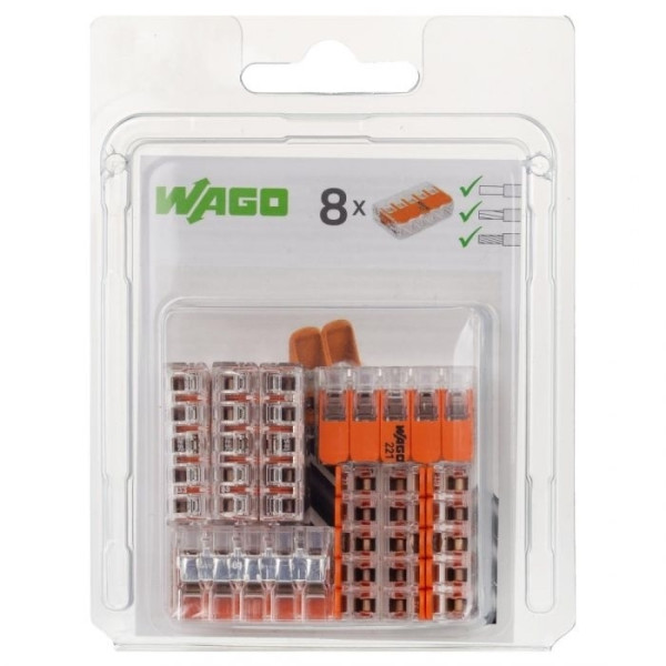221-415 - Złączka uniwersalna COMPACT 5x0,2-4mm DR/LIN (blister 8 szt.)